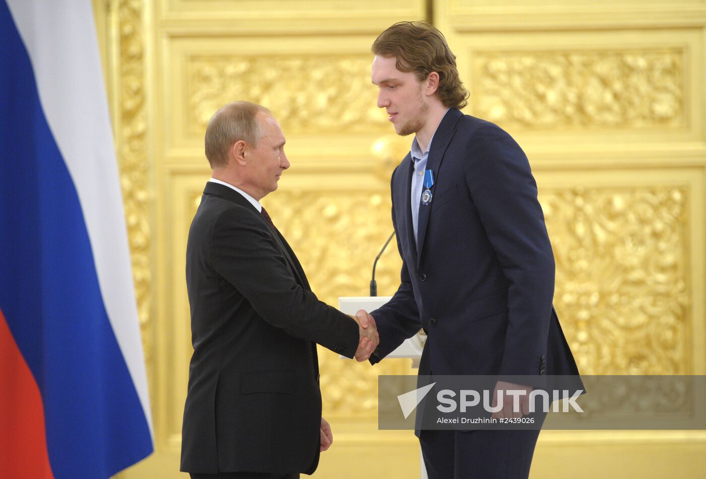 Kremlin award ceremony on Russian ice hockey team's win