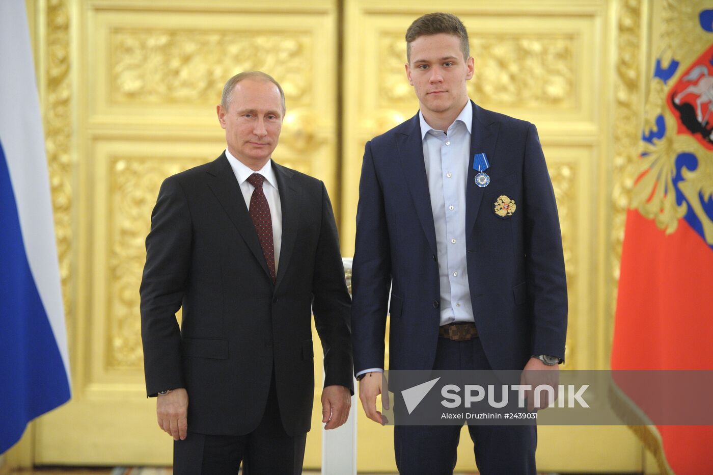 Kremlin award ceremony on Russian ice hockey team's win