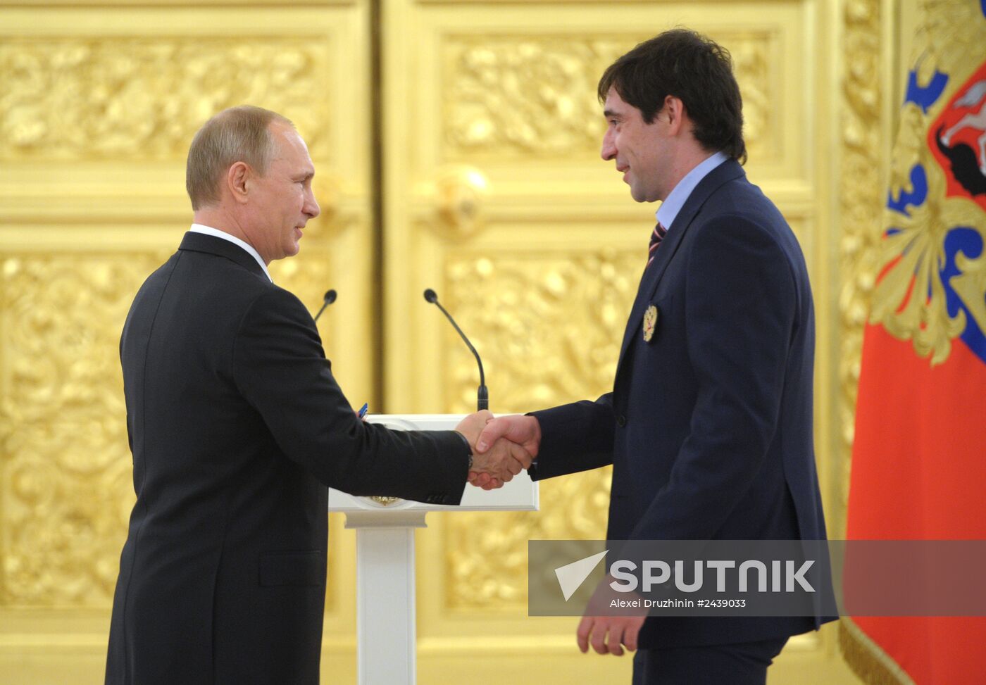 Kremlin award ceremony on Russian ice hockey team's win