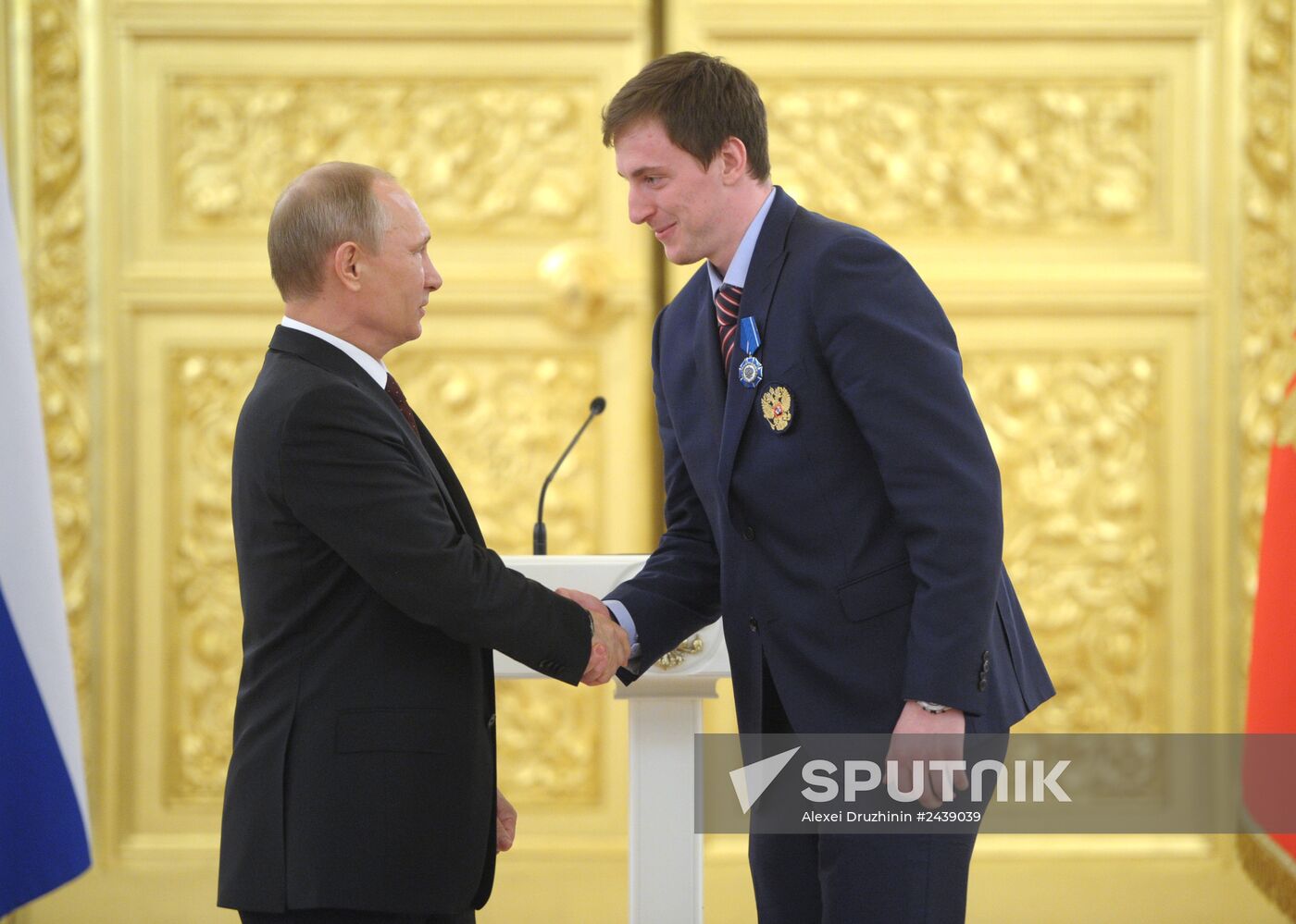 Kremlin award ceremony on Russian ice hockey team's win