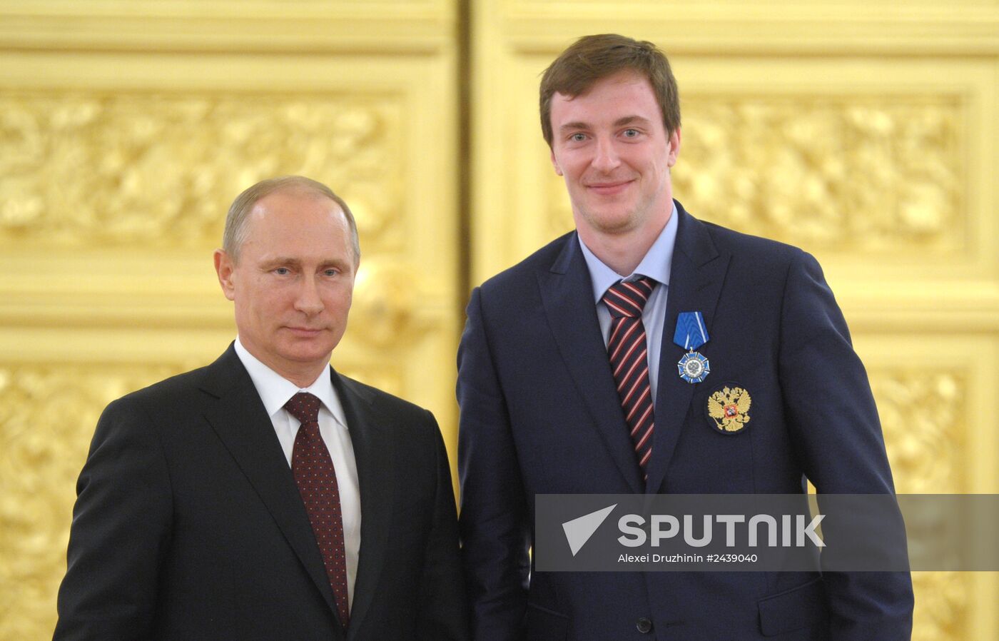 Kremlin award ceremony on Russian ice hockey team's win