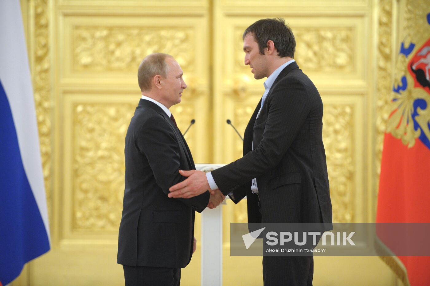 Kremlin award ceremony on Russian ice hockey team's win