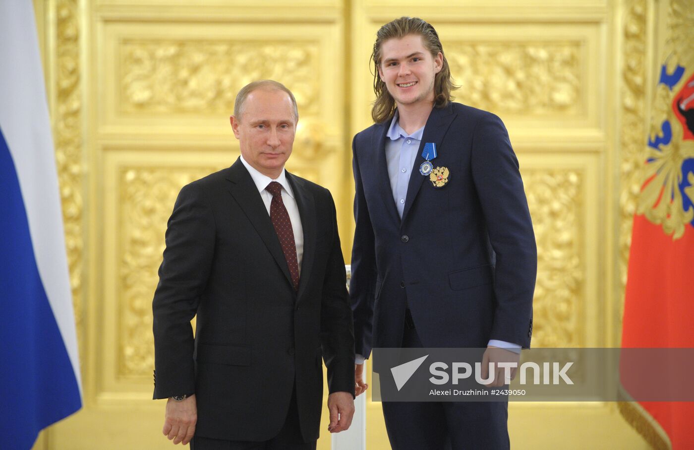 Kremlin award ceremony on Russian ice hockey team's win