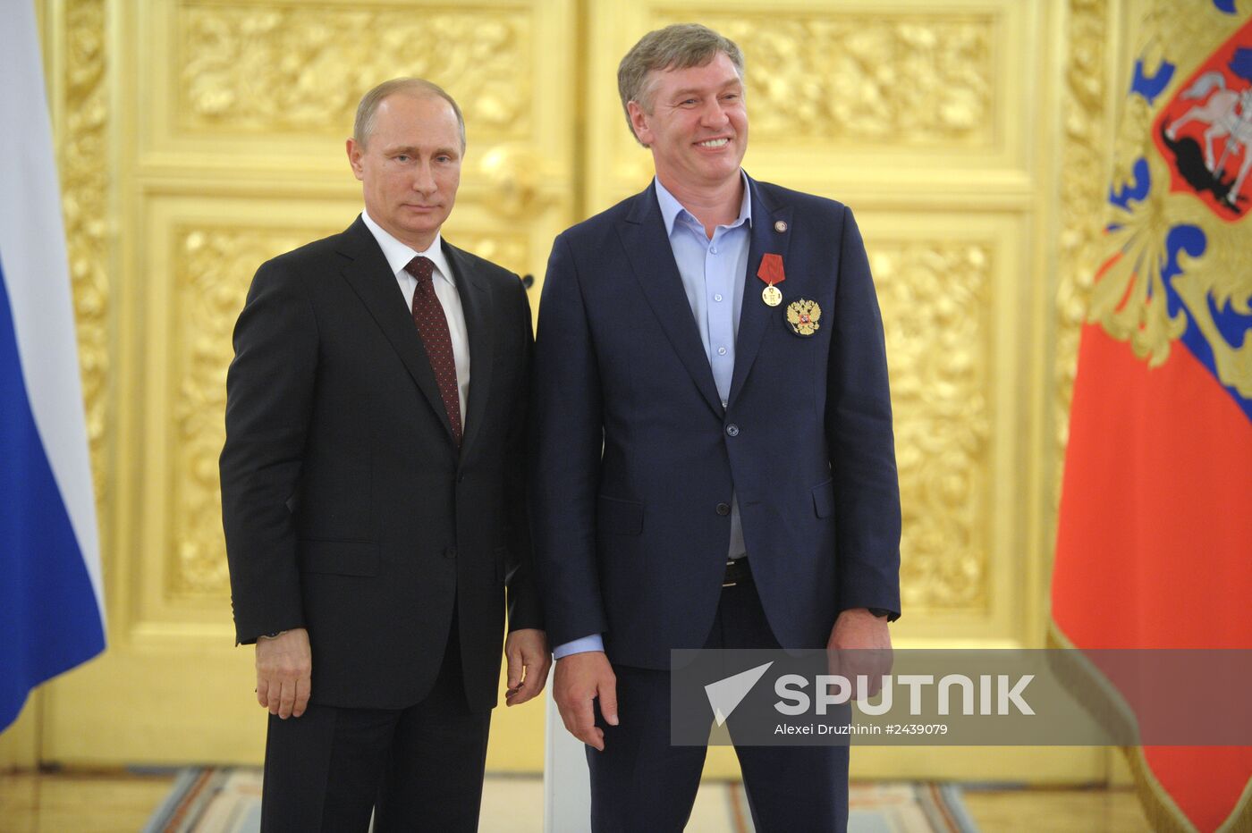 Kremlin award ceremony on Russian ice hockey team's win