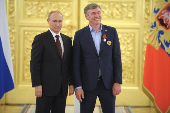 Kremlin award ceremony on Russian ice hockey team's win