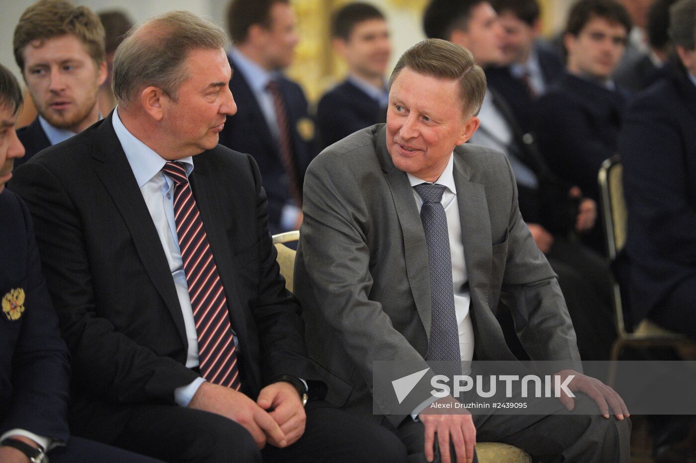 Kremlin award ceremony on Russian ice hockey team's win