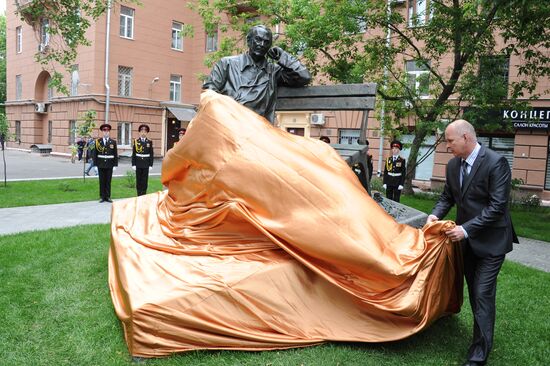 Vladimir Putin at unveiling of statue of Sergei Mikhalkov in central Moscow