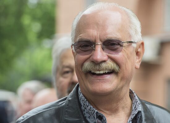 Vladimir Putin at unveiling of statue of Sergei Mikhalkov in central Moscow