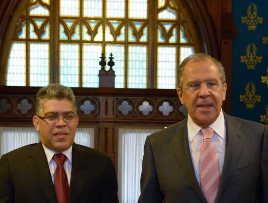 Sergei Lavrov meets with Elías José Jaua Milano