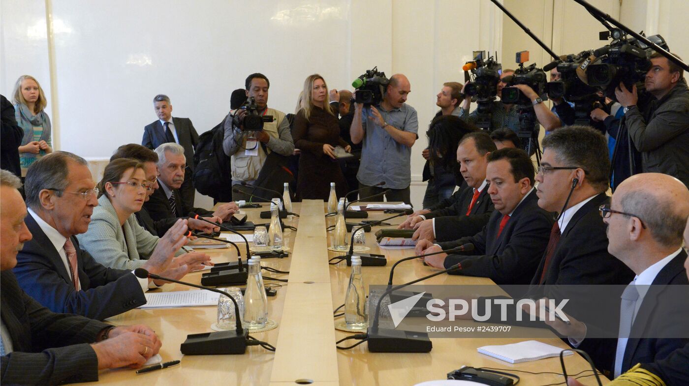 Sergei Lavrov meets with Elías José Jaua Milano
