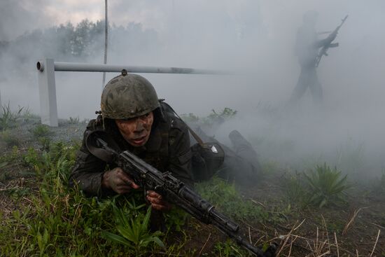 Qualification trials for right to wear maroon beret