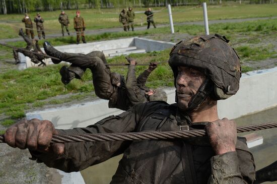 Qualification trials for right to wear maroon beret