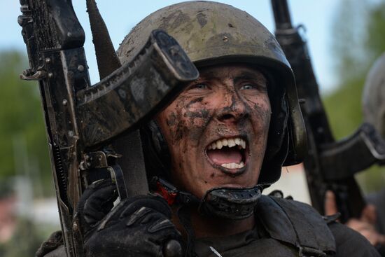 Qualification trials for right to wear maroon beret