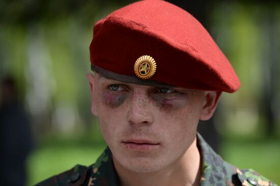 Qualification trials for right to wear maroon beret