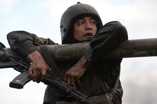 Qualification trials for right to wear maroon beret