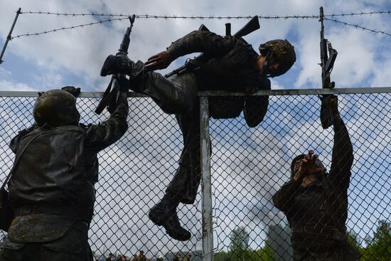 Qualification trials for right to wear maroon beret