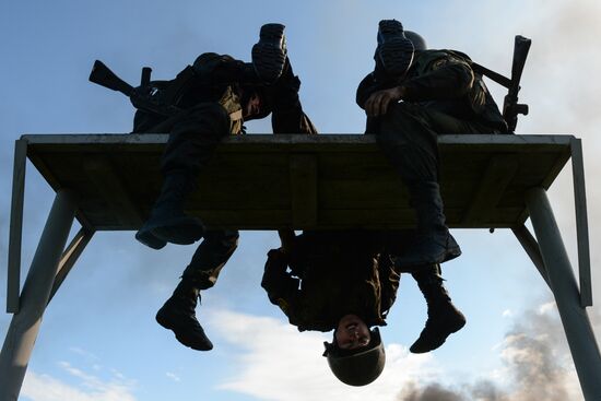 Qualification trials for right to wear maroon beret