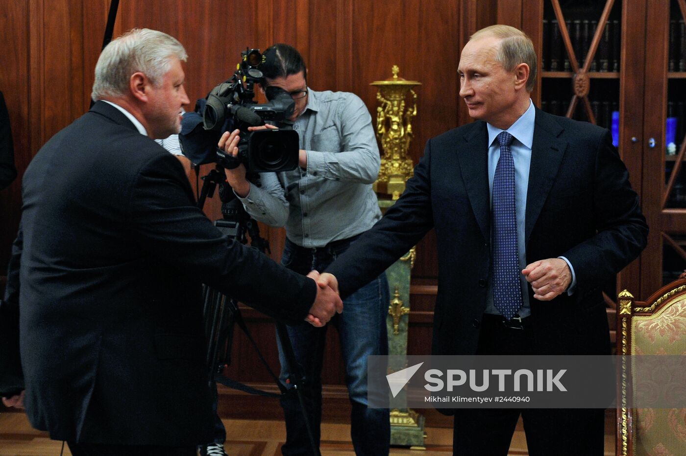 Vladimir Putin meets with Sergey Mironov