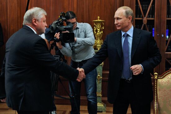 Vladimir Putin meets with Sergey Mironov