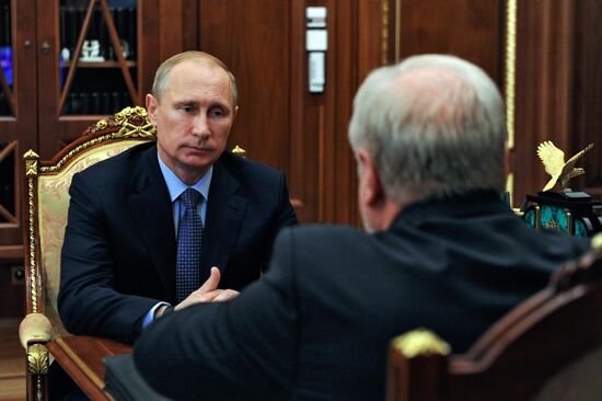 Vladimir Putin meets with Sergey Mironov