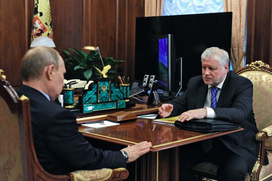 Vladimir Putin meets with Sergey Mironov
