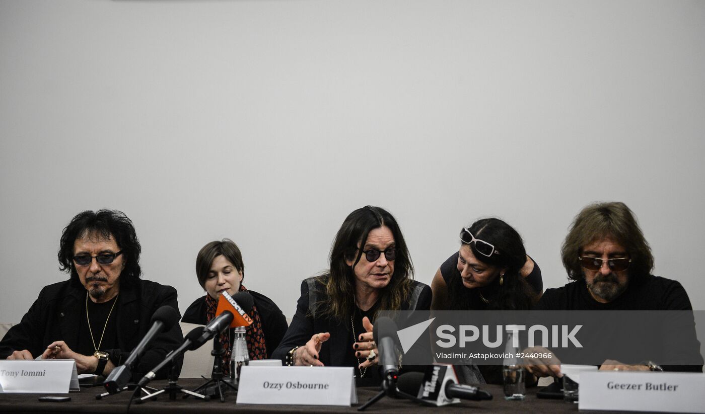 English rock band Black Sabbath gives news conference
