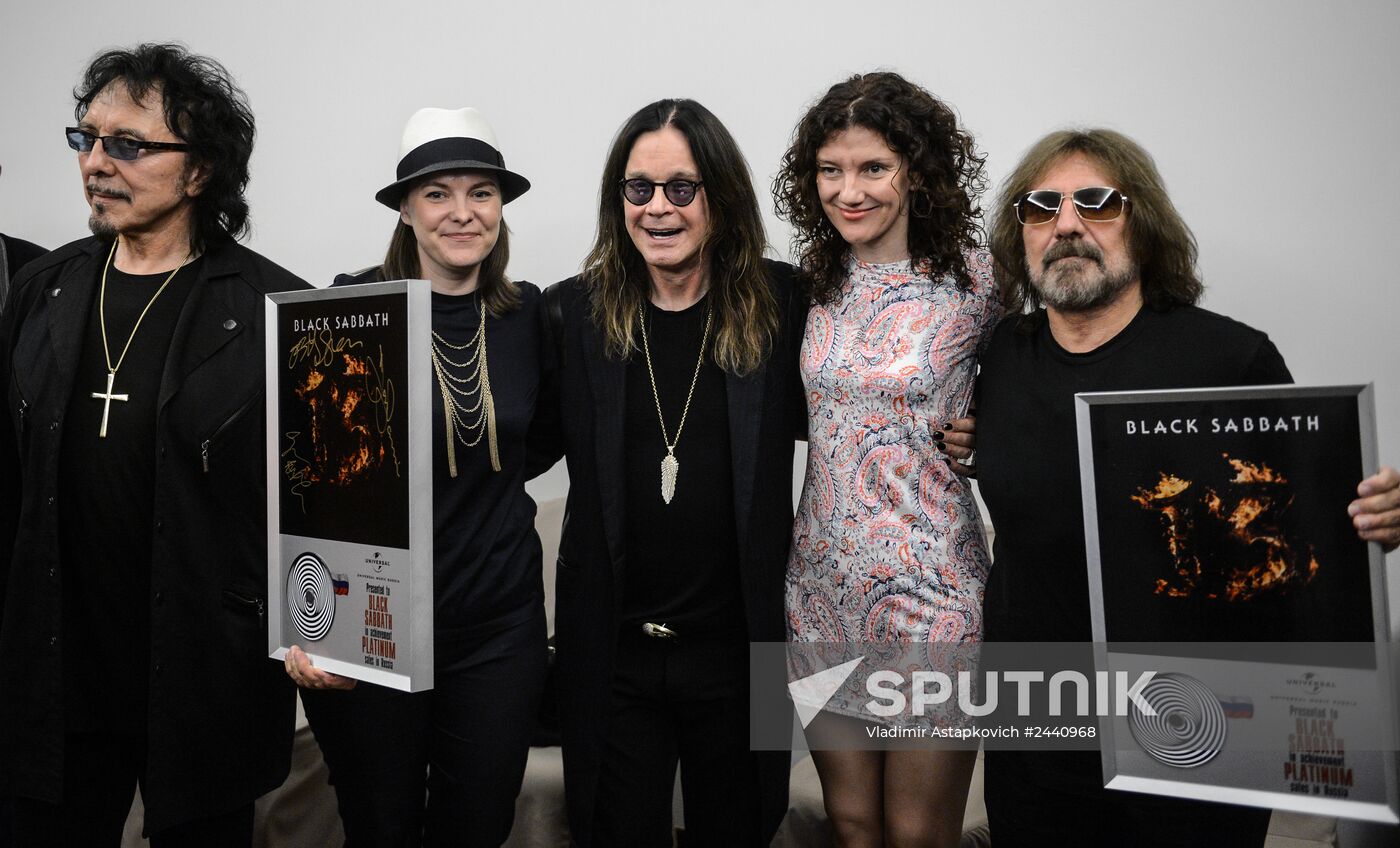 English rock band Black Sabbath gives news conference