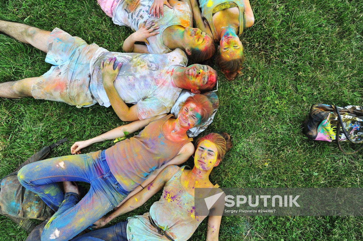 Holi festival of colors in Rostov-on-Don