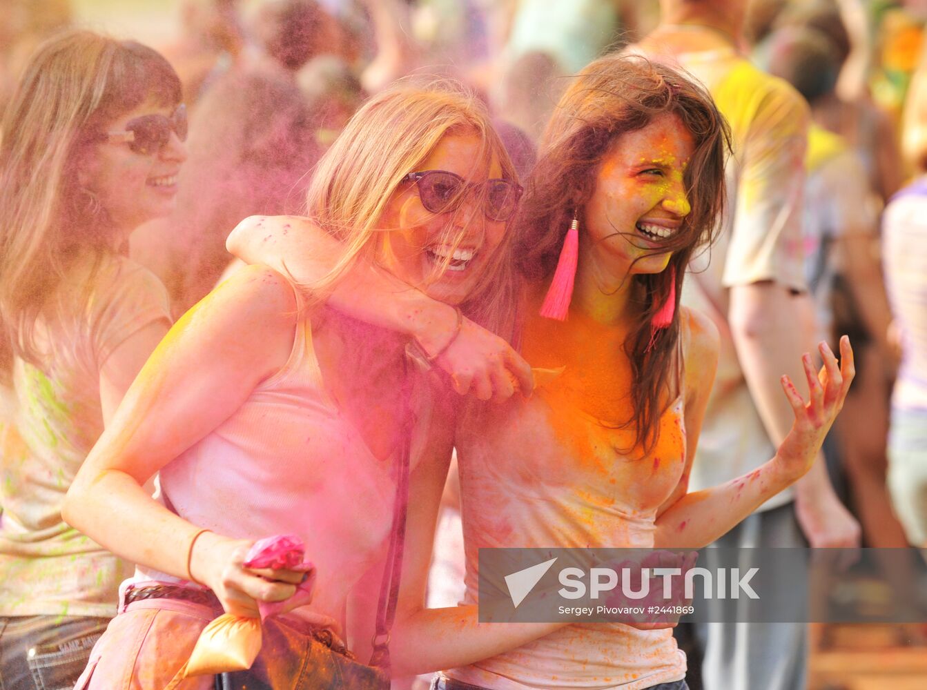 Holi festival of colors in Rostov-on-Don