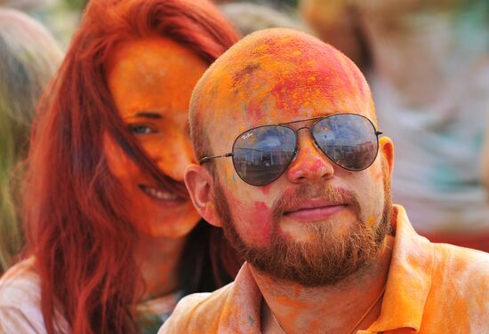 Holi festival of colors in Rostov-on-Don