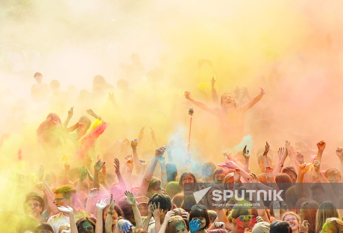 Holi festival of colors in Rostov-on-Don