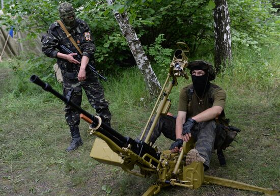 Vostok Battalion's training camp in Donetsk region