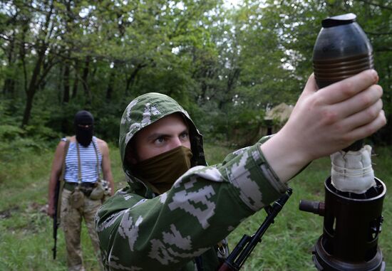 Vostok Battalion's training camp in Donetsk region