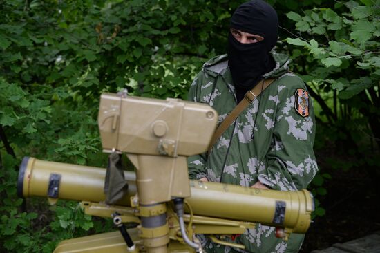 Vostok Battalion's training camp in Donetsk region