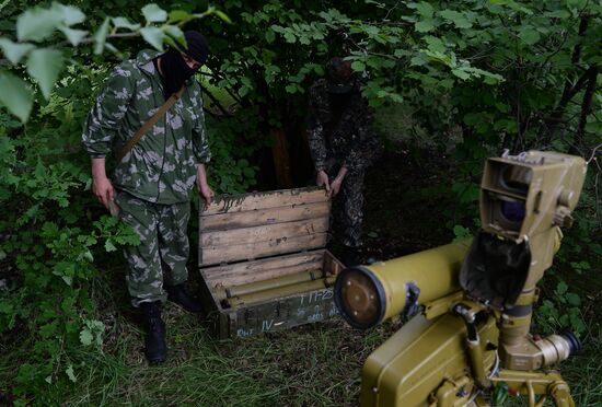 Vostok Battalion's training camp in Donetsk region