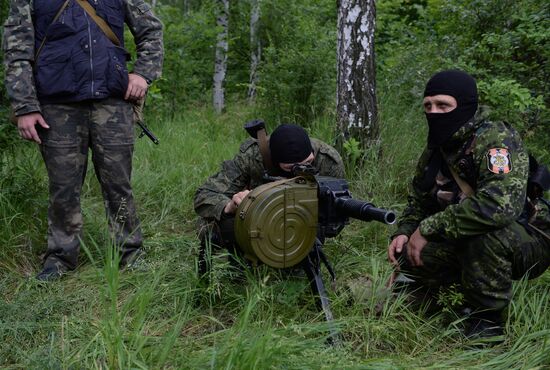 Vostok Battalion's training camp in Donetsk region