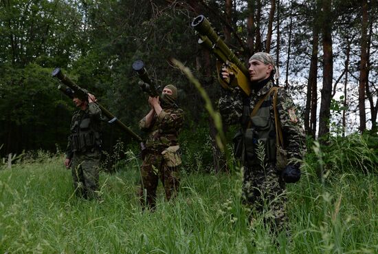 Vostok Battalion's training camp in Donetsk region
