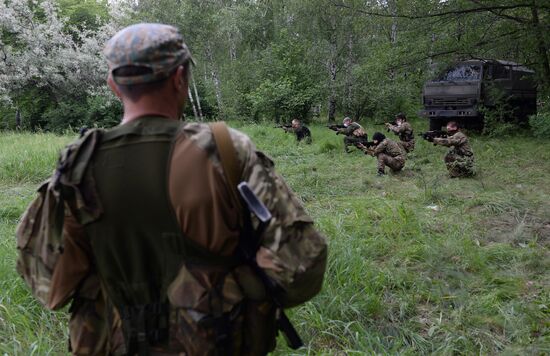 Vostok Battalion's training camp in Donetsk region