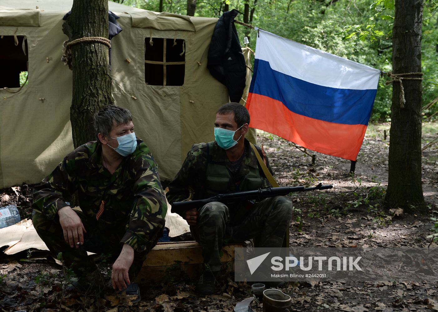 Vostok Battalion's training camp in Donetsk region