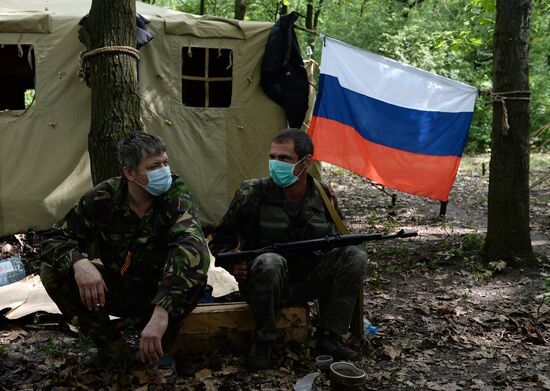 Vostok Battalion's training camp in Donetsk region