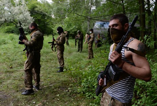 Vostok Battalion's training camp in Donetsk region