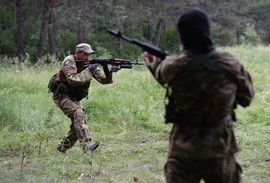 Vostok Battalion's training camp in Donetsk region