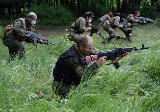 Vostok Battalion's training camp in Donetsk region