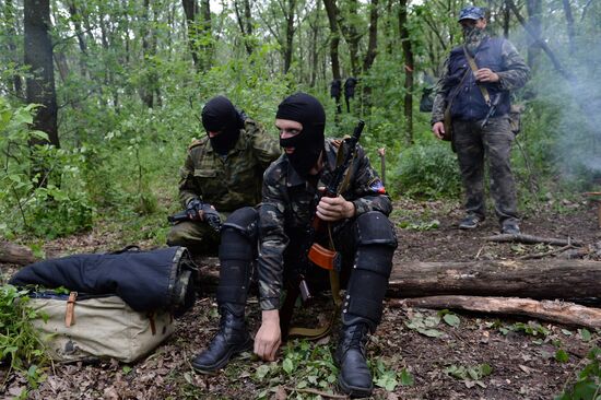 Vostok Battalion's training camp in Donetsk region