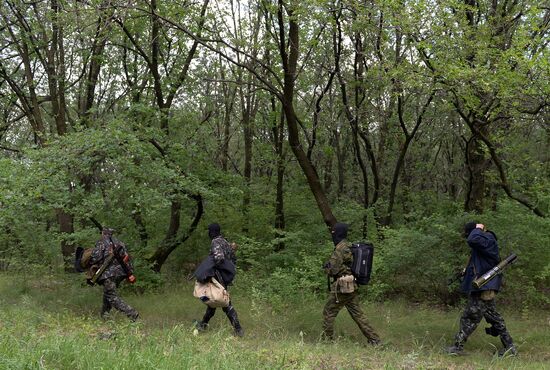 Vostok Battalion's training camp in Donetsk region