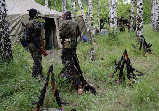 Vostok Battalion's training camp in Donetsk region