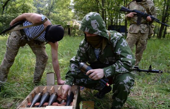 Vostok Battalion's training camp in Donetsk region