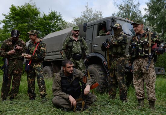 Vostok Battalion's training camp in Donetsk region