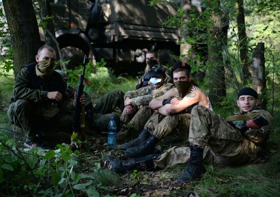 Vostok Battalion's training camp in Donetsk region