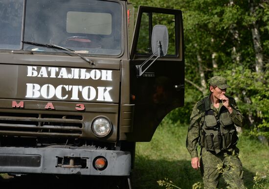 Vostok Battalion's training camp in Donetsk region